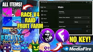 Script Blox Fruit Mobile No Key AUTO FARM  RACE V4  AUTO RAID  BONE FARM  Fluxus amp Delta Script [upl. by Aiciled253]