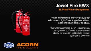 Jewel Fire 6WX 6L Plain Water Extinguisher  Acorn Fire amp Security [upl. by Aeniah]