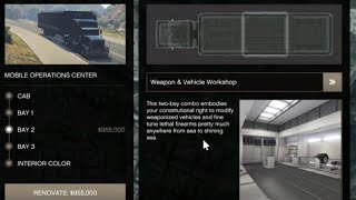 GTA V Online  Buying the Weapon amp Vehicle Workshop for the Mobile Operations Center [upl. by Saval]