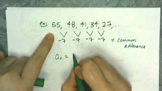 Writing Explicit Formulas for Arithmetic Sequences [upl. by Enialehs163]