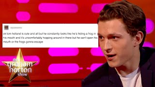 Tom Holland Has A Frog In His Mouth  The Graham Norton Show [upl. by Lanrev]