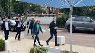 Emmanuel et Brigitte Macron au Touquet  AFP Images [upl. by Rossner]