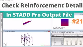 How to Check SFD amp BMD values on members in STAAD Pro V8i  How to read the output Report [upl. by Netsriik]