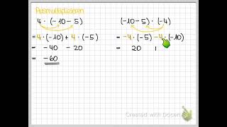 Das Verteilungsgesetz Distributivgesetz mit rationalen Zahlen anwenden [upl. by Erusaert]