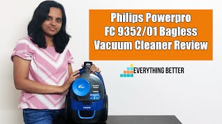 Philips PowerPro FC935201 Bagless Vacuum Cleaner Review 2024 [upl. by Ebonee]