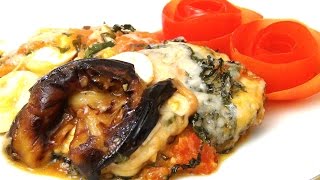 Auberginen Auflauf mit Mozarella und Tomate  vegetarisch  Rezept  Video Anleitung [upl. by Coumas]