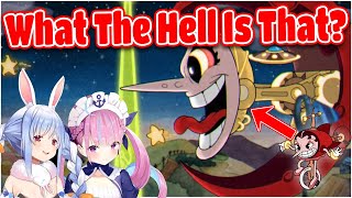 Pekora And Aqua Funny Reactions To Hilda Berg Boss Fight In Cuphead Hololive【ENG SUB】 [upl. by Akeenahs]