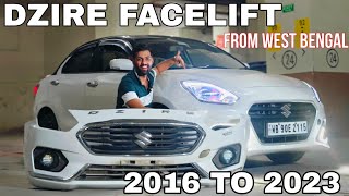 DZIRE 2016 MODIFIED TO DZIRE SPORTS 2024 ALL THE WAY FROM BENGAL HIDDEN AMBIENT LIGHT LAUNCH [upl. by Rafaellle]