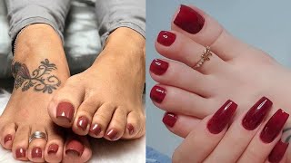 Most gorgeous and pretty toe nails art fashion ideas💡Latest pedicure nail colors for women of 2024 [upl. by Arremat]