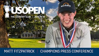 2022 US Open Matt Fitzpatrick Champion Press Conference [upl. by Lessard313]