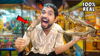 Eating Real Crocodile🥵कमज़ोर दिल वाले ना देखें  Thailand Food [upl. by Mikeb]