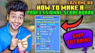 How To Make Scoreboard in Minecraft Server  Best Scoreboard Plugin Minecraft  LazerMC 8 [upl. by Atinel376]