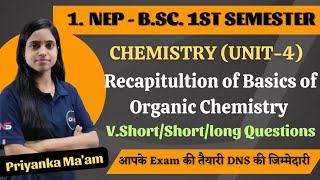 Recapitulation Of Basis Of Organic Chemistry unit 4 [upl. by Dafodil]