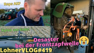 LohnerVLOG419 Desaster an der Frontzapfwelle vom Fendt 926 I Maisstroh mit dem Xylon 524 I Raps AKF [upl. by Dnamra]