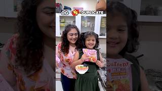 Original vs Duplicate Carbonara Ramen Review‼️thakursisters foodchallenge [upl. by Anirdna]