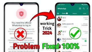 You need the official Whatsapp to log in  how to fix you need the official whatsapp to login [upl. by Giff531]