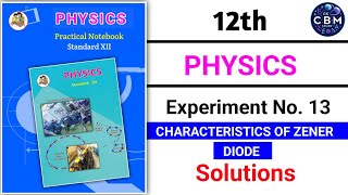 physics practical class 12 experiment 13  characteristics of zener diode experiment class 12 [upl. by Stig967]