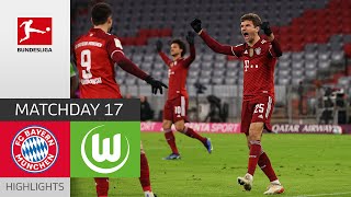 FC Bayern München  VfL Wolfsburg 40  Highlights  Matchday 17 – Bundesliga 202122 [upl. by Derzon479]