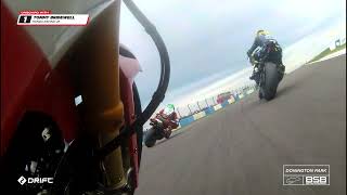 2024 Bennetts British Superbikes RD10 Donington Park onboard last laps [upl. by Perr]