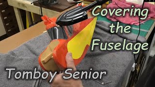 Tomboy Senior  Build Series  Pt 15 Covering the Fuselage  Oracover Ultracote [upl. by Terces]