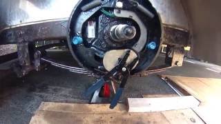 Electric Trailer Brake Maintenance 10quot x 2 14quot  DIY [upl. by Auqenahs584]