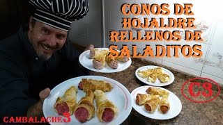 CONOS DE HOJALDRE RELLENOS DE SALADITOS [upl. by Maia]