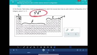 ALEKS Identifying elements with a similar valence electron configuration [upl. by Esinnej]