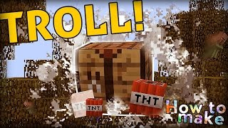 Minecraft How to make an exploding crafting table [upl. by Aryad]