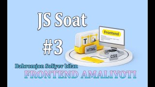 JavaScriptda soat  3qism [upl. by Trudie]