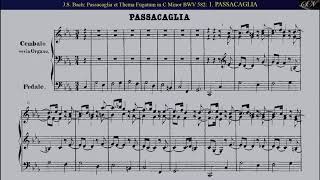 JSBach Passacaglia et Thema Fugatum in C Minor for Organ BWV 582 Piano transcription [upl. by Vod]