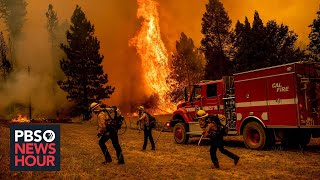 Massive California wildfire forces thousands to evacuate [upl. by Det]