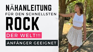 Der schnellste Rock der Welt  Ein Projekt für Anfänger  OHNE Schnittmuster und für jede Größe [upl. by Elledoj]