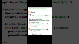 A new python program  Money Tracker  Paperback Prodigy python coding learnpython pythonlearn [upl. by Materse]