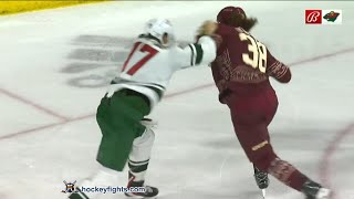 Marcus Foligno vs Liam OBrien Mar 12 2023 [upl. by Snahc22]