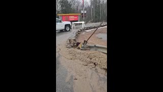 Road washes out near Sunday River [upl. by Uile]