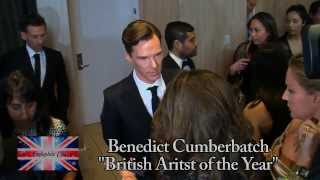 Benedict Cumberbatch 2014 Britannia Awards quotBritish Artist of the Yearquot [upl. by Adiahs]