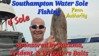 Sole Fishing Southampton Water Small Boat Fishing Penn Authority Finnor Southcoast United kingdom [upl. by Benita]