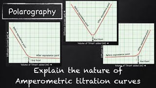 Explain the nature of Amperometric titration curves Polarography  Analytical Chemistry [upl. by Garlen]