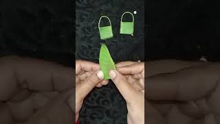 How to make a Mango leaf 🛍️ bag mango leaf craft ytshort sviral video [upl. by Ttessil440]