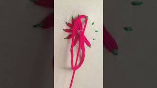 simple flower hand embroidery tutorial [upl. by Lizned]