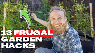 13 CHEAP or FREE Vegetable Garden Ideas to Grow More Food for Less Money [upl. by Burrus]