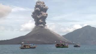 Krakatoa Volcano Anak Krakatau Island South Lampung Regency activity [upl. by Yedok]