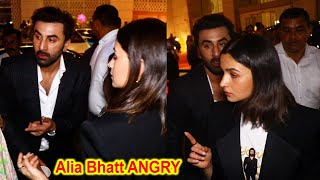 Alia Bhatt ANGRY Moment with Ranbir Kapoor At Animal Movie Screening [upl. by Maitund]