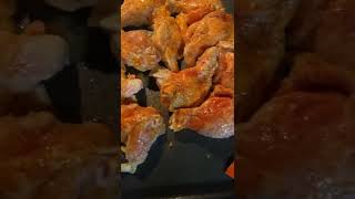 Sazon Goya seasoned chicken wings getting ready to go in the oven [upl. by Arrat]