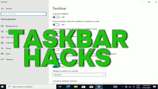 Taskbar Hacks  Taskbar Customization Tips for customizing your taskbar [upl. by Aiuqat]