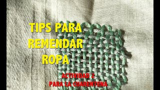 TIPS PARA REMENDAR ROPA DE UNA FORMA SENCILLA Y PRÁCTICA [upl. by Marchelle]