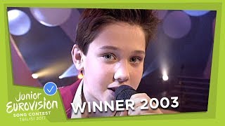 JUNIOR EUROVISION 2003 DINO JELUSIĆ  TI SI MOJA PRVA LJUBAV  CROATIA 🇭🇷  WINNER [upl. by Brenna]