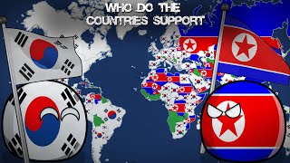 WHO DO THE COUNTRIES SUPPORT South Korea or North Korea Alternative Mapping P17 [upl. by Atokad924]