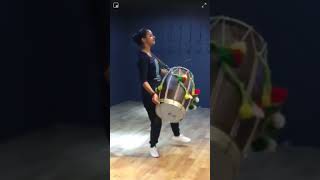 Bhangra beats on DHOL  JAHAN GEET SINGH  Female Dhol Player of India [upl. by Gross122]