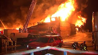 SF PIER FIRE Additional raw video of the San Francisco 4alarm pier fire [upl. by Ettenyar]